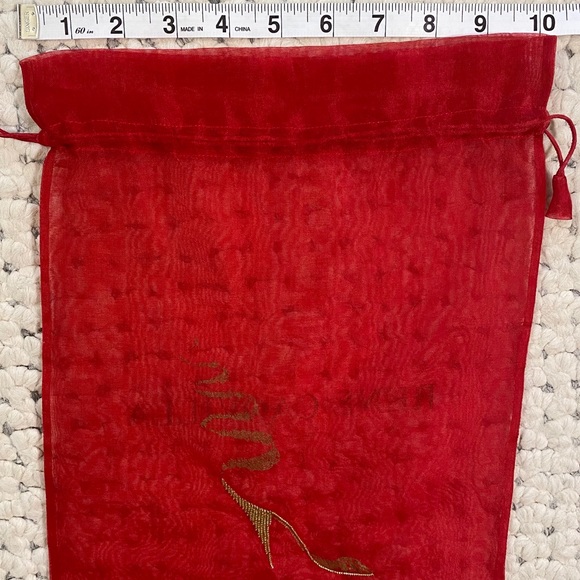 RENE CAOVILLA Signature Red Organza Heels Bag - Picture 6 of 8